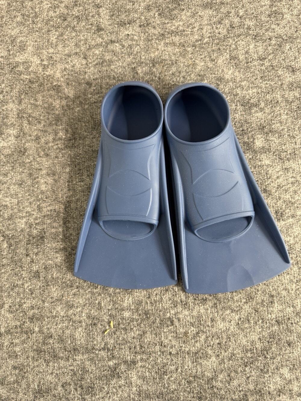 Snorkel Flippers Medium 36 38 Us 5.5 -7.5 Blue Silicone Diving Open Toe N100